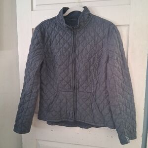 Cut Loose Diamond Quilted Zip Swing Jacket - Ink Jet (Faded indigo blue) Sz M